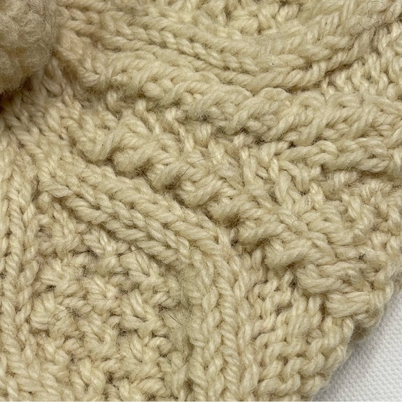 Vintage Beanie Beret Fisherman Knit Hat Chunky Ireland John Molloy Donegal Wool - Picture 4 of 12